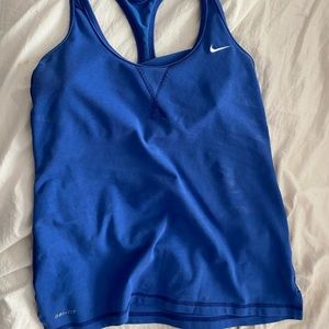 Blue Nike dri-fit workout tank size small